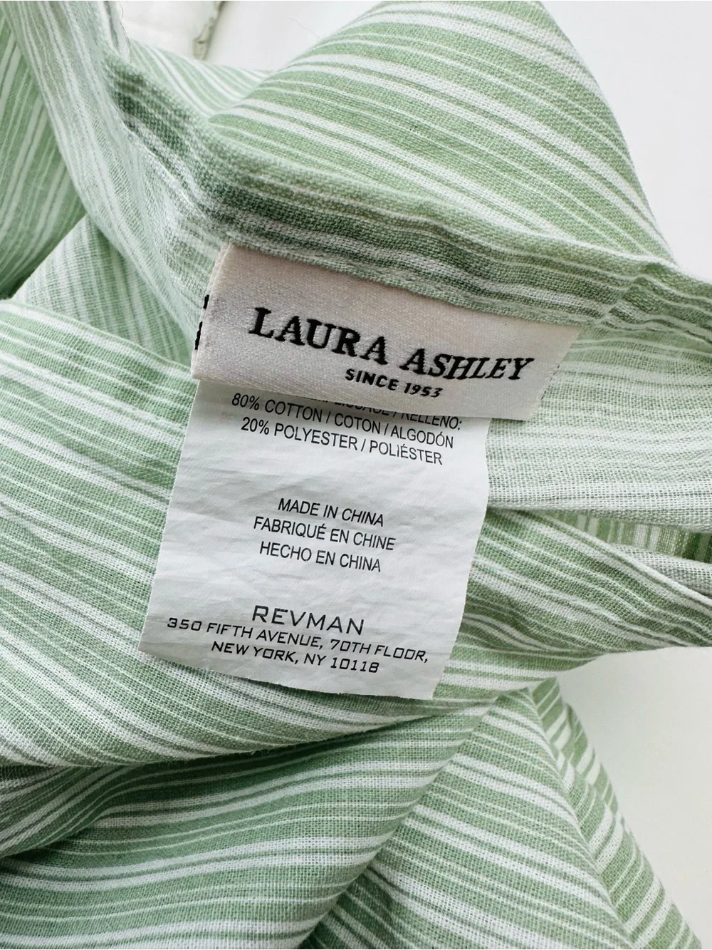 Laura Ashley Portland Floral Green Standard Pillow Shams